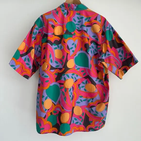 Isabel Marant Shirt Mens XL Psychedelic Disco Funk Groovy Pop Art Miami Vice - Picture 4 of 14